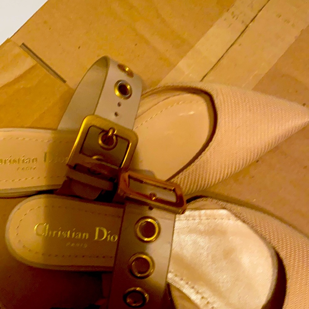 Tan loafers Christian Dior